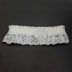 White Shamrock Garter